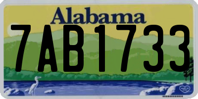 AL license plate 7AB1733