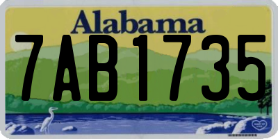 AL license plate 7AB1735