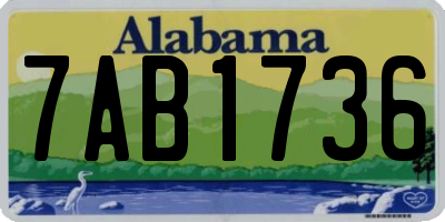 AL license plate 7AB1736