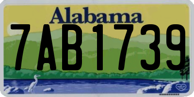 AL license plate 7AB1739