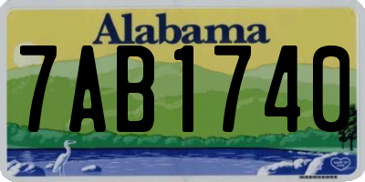 AL license plate 7AB1740