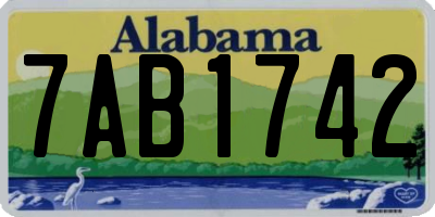 AL license plate 7AB1742