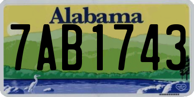 AL license plate 7AB1743