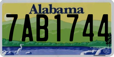 AL license plate 7AB1744