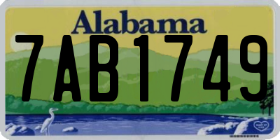 AL license plate 7AB1749
