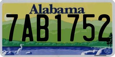 AL license plate 7AB1752
