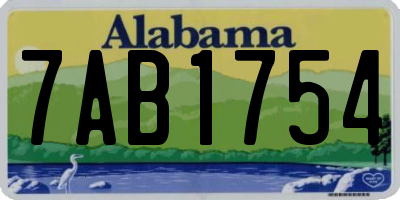 AL license plate 7AB1754