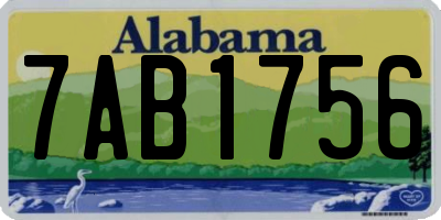 AL license plate 7AB1756