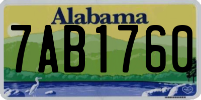 AL license plate 7AB1760