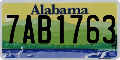 AL license plate 7AB1763