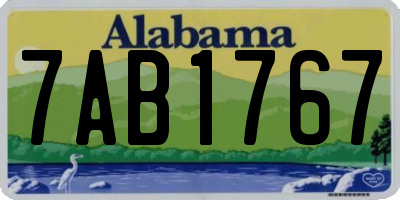 AL license plate 7AB1767