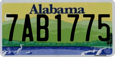AL license plate 7AB1775