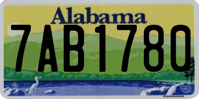 AL license plate 7AB1780