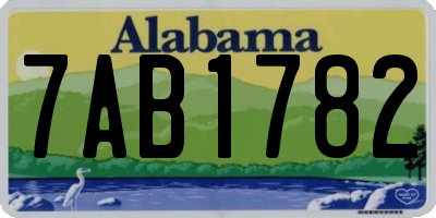 AL license plate 7AB1782