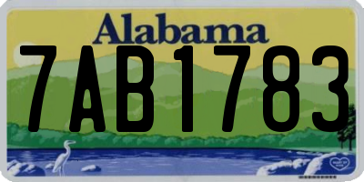 AL license plate 7AB1783