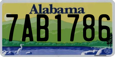 AL license plate 7AB1786