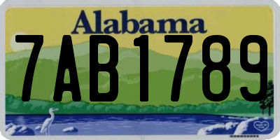 AL license plate 7AB1789