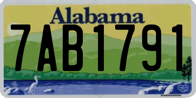 AL license plate 7AB1791