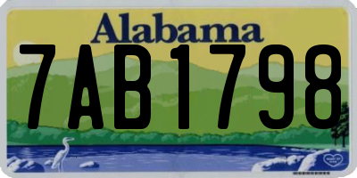 AL license plate 7AB1798