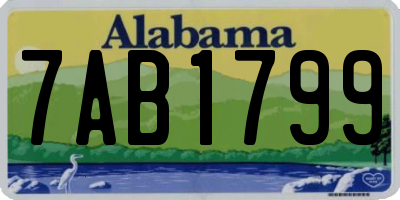 AL license plate 7AB1799