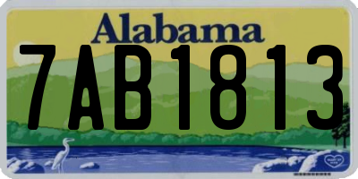 AL license plate 7AB1813