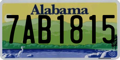 AL license plate 7AB1815