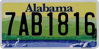 AL license plate 7AB1816