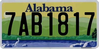 AL license plate 7AB1817