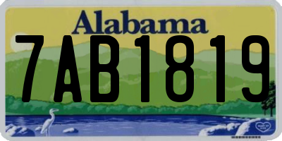 AL license plate 7AB1819