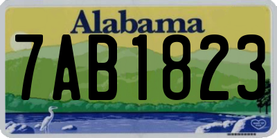 AL license plate 7AB1823