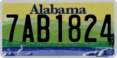 AL license plate 7AB1824