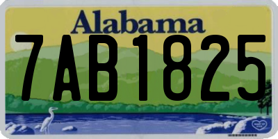 AL license plate 7AB1825