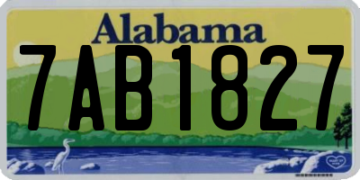 AL license plate 7AB1827