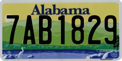 AL license plate 7AB1829