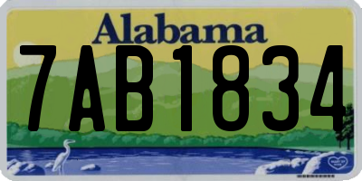 AL license plate 7AB1834