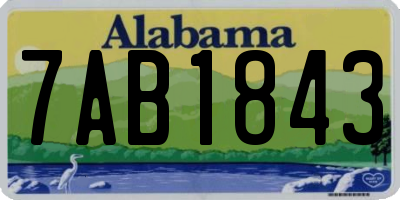 AL license plate 7AB1843