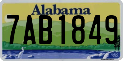 AL license plate 7AB1849
