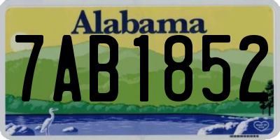 AL license plate 7AB1852