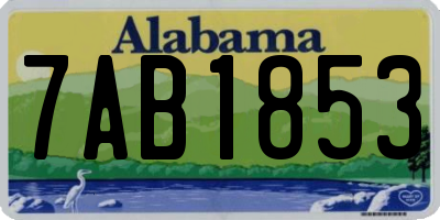 AL license plate 7AB1853