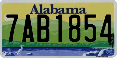 AL license plate 7AB1854