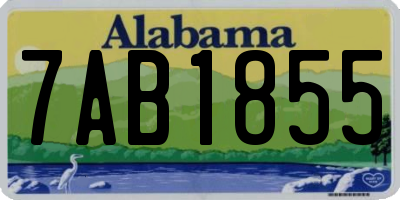 AL license plate 7AB1855