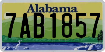 AL license plate 7AB1857