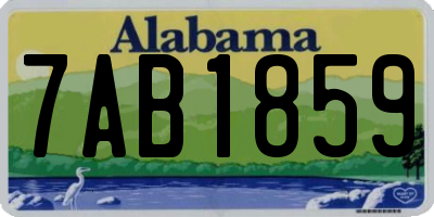 AL license plate 7AB1859