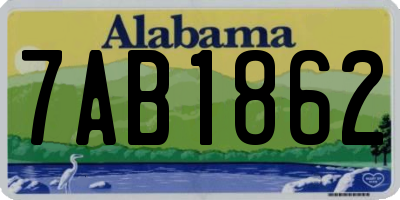 AL license plate 7AB1862