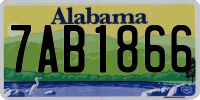 AL license plate 7AB1866