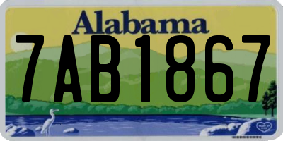 AL license plate 7AB1867