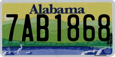 AL license plate 7AB1868