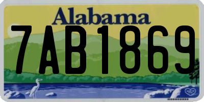AL license plate 7AB1869