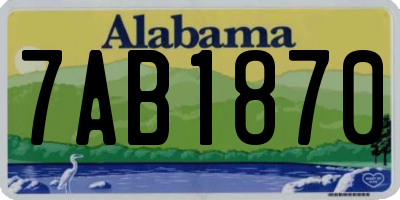AL license plate 7AB1870