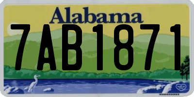 AL license plate 7AB1871